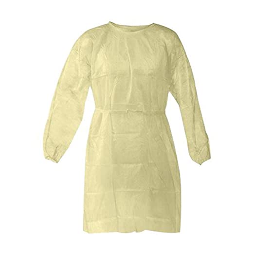Pkg/10 Isolation Gown Xl, Yellow