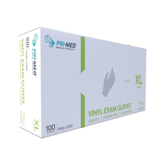 PRIMED® Comfort™ Vinyl Exam Gloves, X-Large (Box 100 pcs)