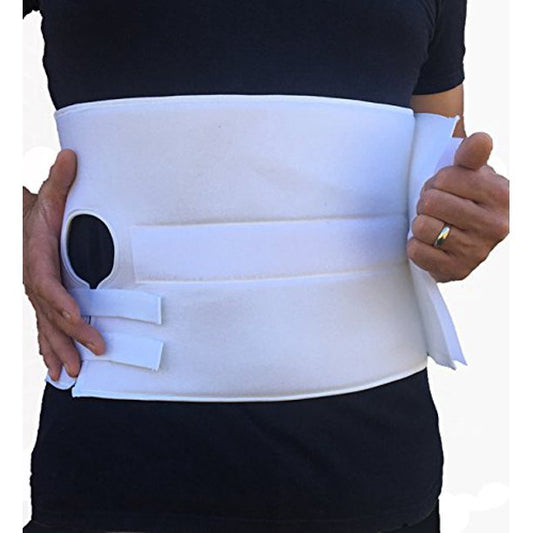 Binder 9" Ostomy W/ Pad, 4" Hole White Medium - Ea/1
