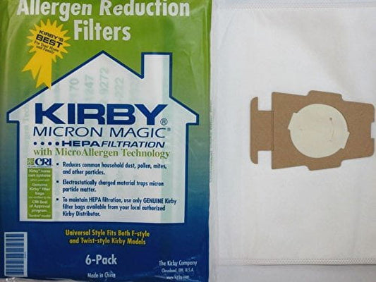 6 Pack Kirby Vacuum Cleaner Disposable Cloth Paper Bags Hepa Universal Micron Magic Sentria Ultimate G