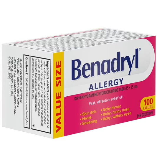 Allergy Medicine, 25mg, Value Size - 100 Caplets