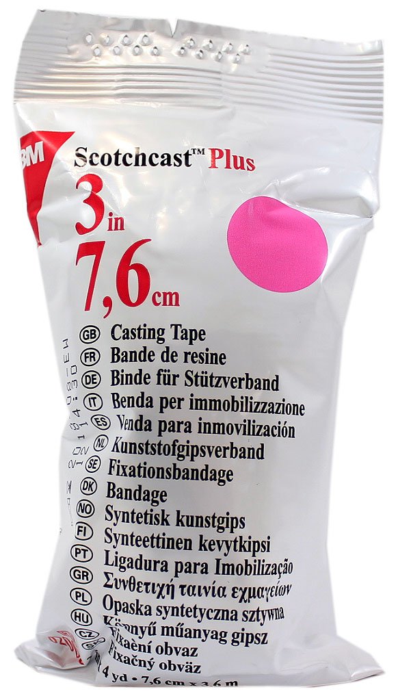Ea/1 Scotchcast Poly Premium Casting Tape, 3", Pink