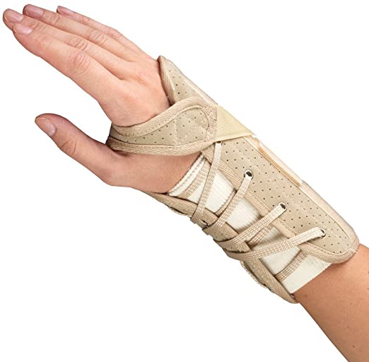 Ea/1 Silver Label Soft Fit Suede Wrist Support Sm (Fits 4 1/2-5 1/2), Right, Beige