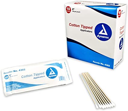 Bg/25 Applicator Wood Cotton Tip 6In Non-Sterile