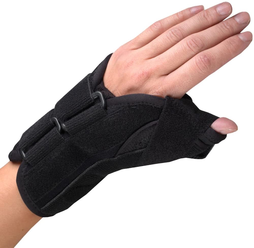 Ea/1 Otc Maximum Wrist-Thumb Splint 6" Left Black Xs (4 1/2 - 5 1/2") Removable Palmar Splint Latex-Free