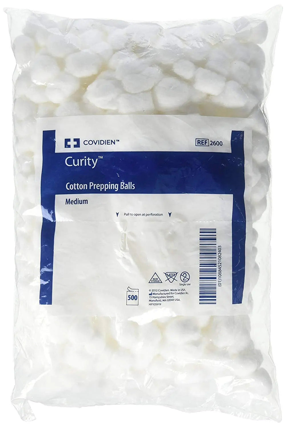 Bag/500 Curity Cotton Prepping Balls, Size Medium