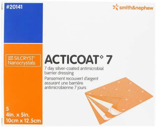 SMITH & NEPHEW Acticoat 7 Antimicrobial Dressing, Size 5cm X 5cm - Box Of 5