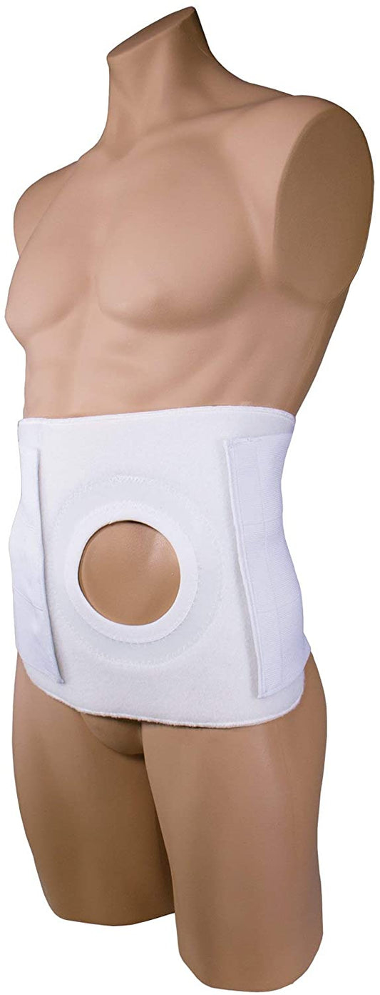 Binder 9" Ostomy W/ Pad, 2" Opening White Large - Ea/1