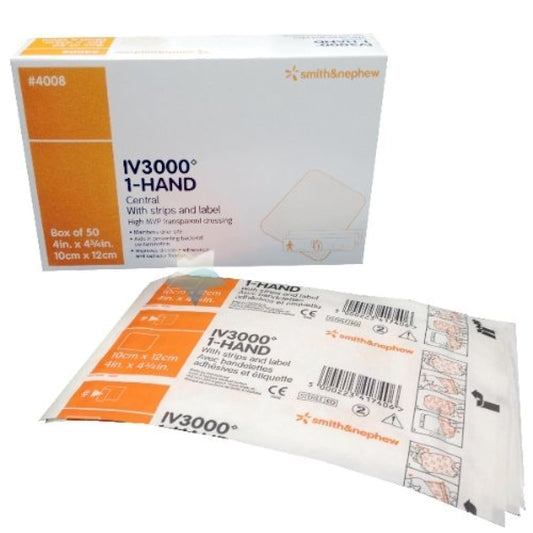 Smith & Nephew IV3000 Transparent Dressings 4"x4 3/4", Box of 50, # 4008