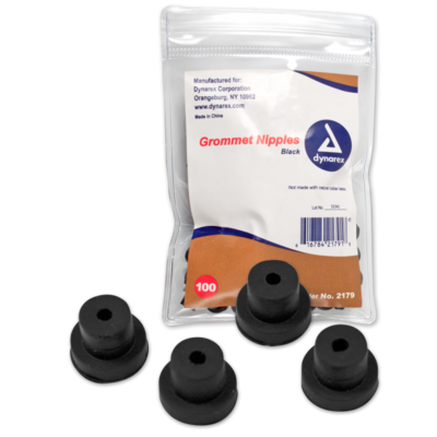 Dynarex® Black Grommet Nipples (Bag 100 pcs)