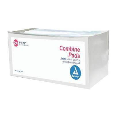 Dynarex® Combine Pads, Sterile, 8" x 10" (Box 24 pcs)
