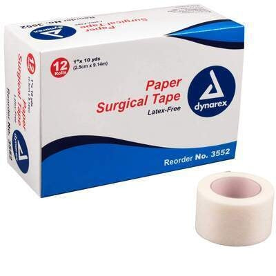 Dynarex® Paper Surgical Tape, 1" x 10 yds (Box 12 pcs)