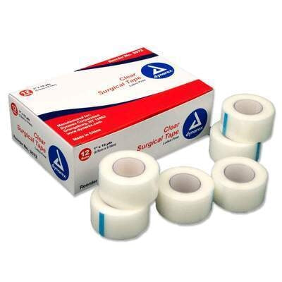 Dynarex® Clear Surgical Tape, 1" x 10 yards (Box 12 pcs)