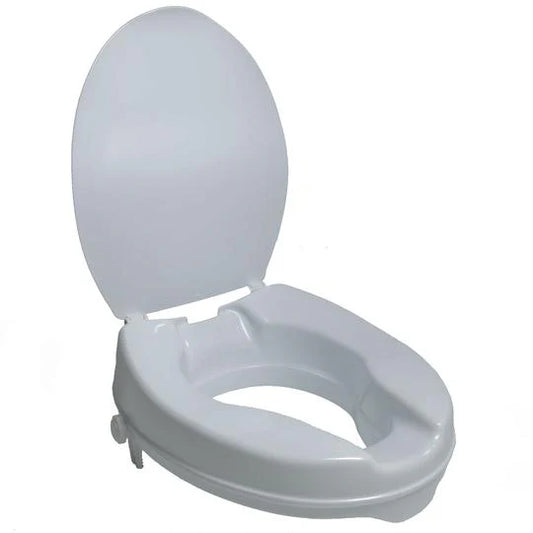 Airway 2" Molded Raised Toilet Seat With Lid
