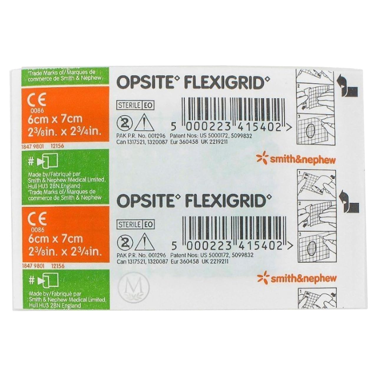 Smith & Nephew Opsite Flexigrid Transparent Dressing 2-3/8x2-3/4 - 10 Dressings by Smith & Nephew