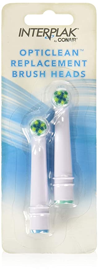 Interplak Opticlean Rplc Power Plaque Remover Brush Heads - Pk/2