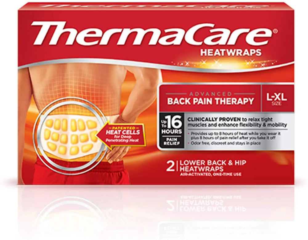 Thermacare Air-Activated Heat Wrap, Back & Hip Xl (Non-Returnable) - Box Of 2
