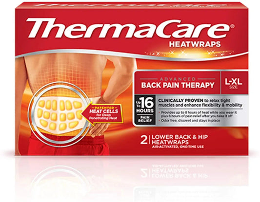 Thermacare Air-Activated Heat Wrap, Back & Hip Xl (Non-Returnable) - Box Of 2