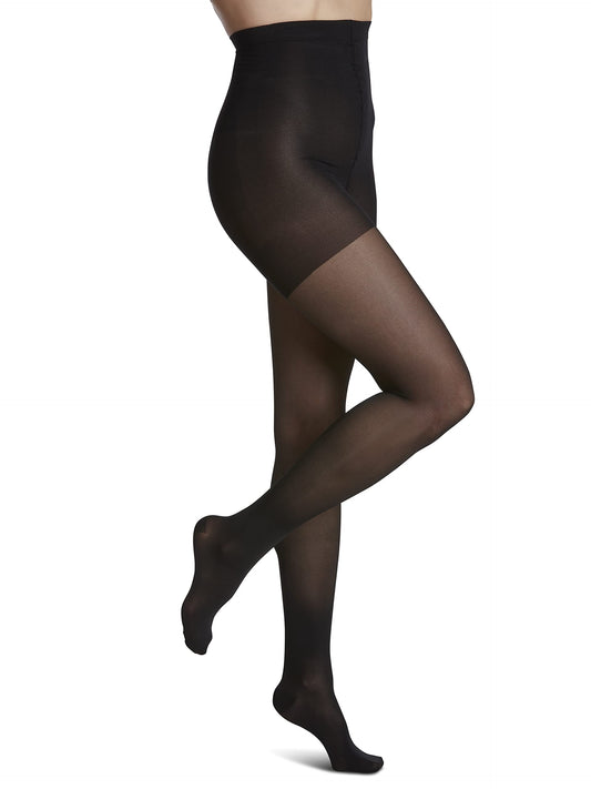 Sigvaris Sheer Fashion Women's Stockings, 15-20mmHg, Size A, Closed Toe, Black
