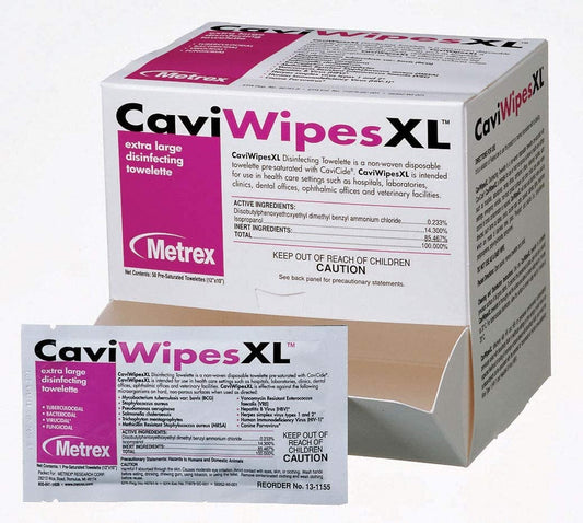 Cavi Wipes Single Use Packets, 50/Box