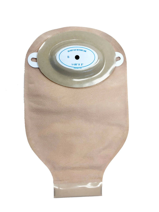 Bx/10 Nu-Flex Post-Op 24Oz Drainable Pouch W/ Roll-Up Closure A(3/4" X 1 1/2") Oval Adhesive Foam Pad W/ Convex