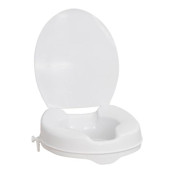 Elongated Raised Toilet Seat with Lid
