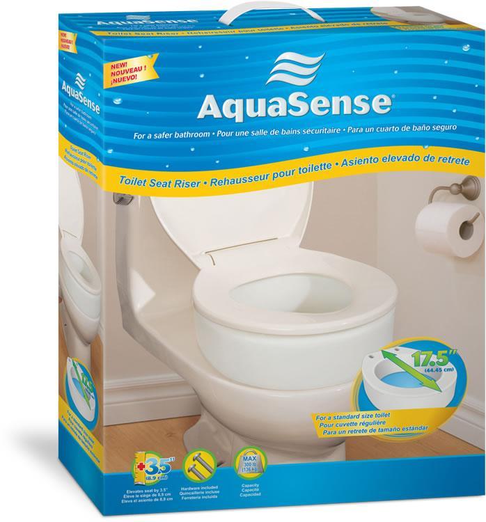 Aquasense Elongated Toilet Seat Riser