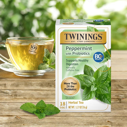 Twinings Superblends Probiotics+ Herbal tea - Peppermint and Fennel - 18's