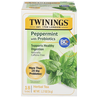 Twinings Superblends Probiotics+ Herbal tea - Peppermint and Fennel - 18's