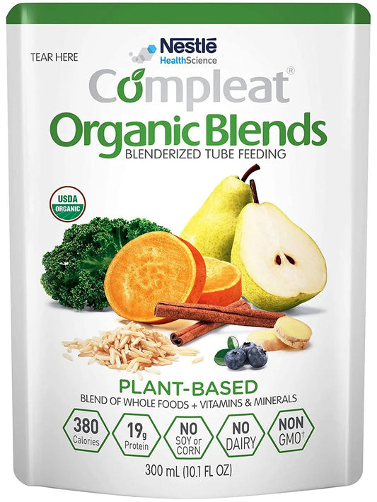 Cs/24 Compleat Organic Blends 300Ml 1.25Cal/Ml Plant-Based Protein & Fibre No Dairy/Soy/Corn