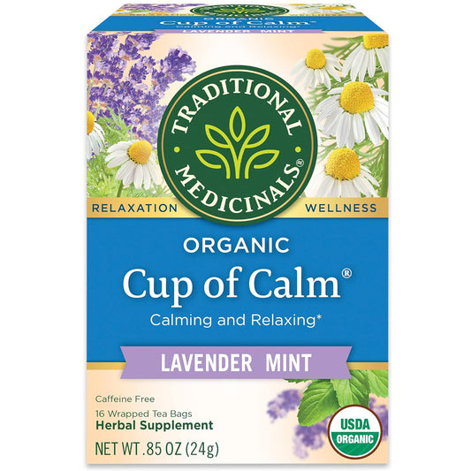 Traditional Medicinals Wrapped Tea Bags - Cup of Calm Lavender Mint - 16's