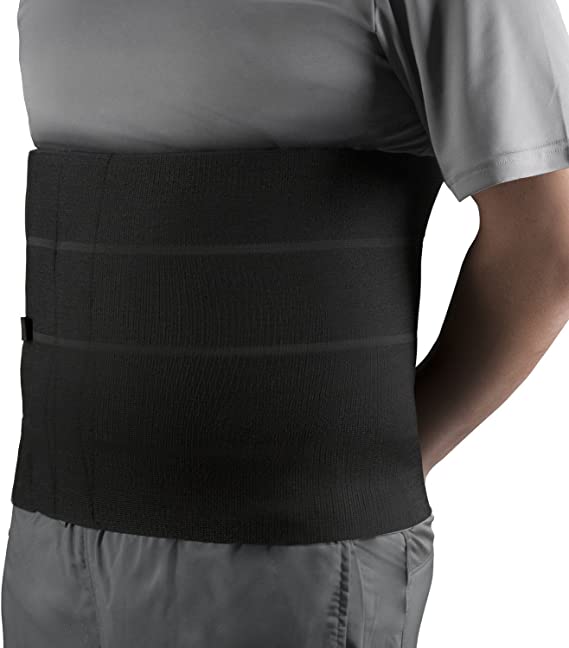 Ea/1 Otc Maximum Heavy Duty Four Panel Abdominal Binder 12" Black, Large (37-40")