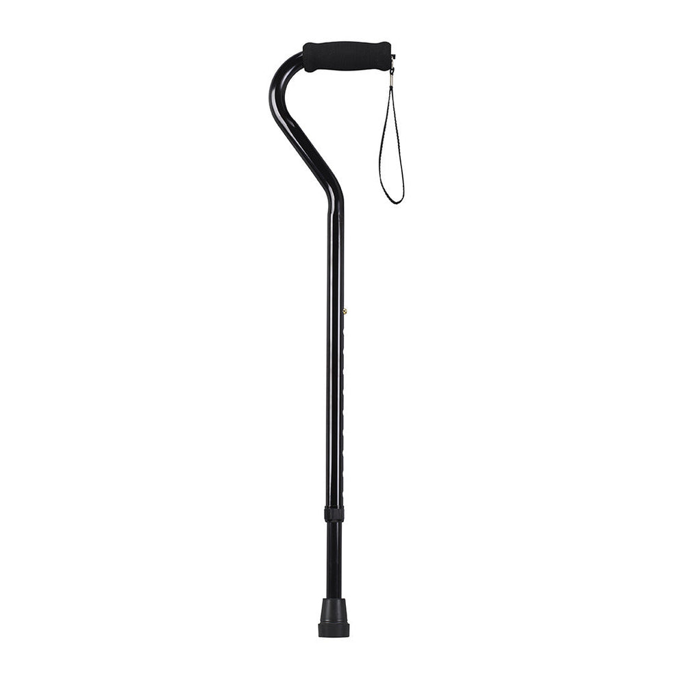 Drive Medical Foam Grip Offset Handle Walking Cane, Black