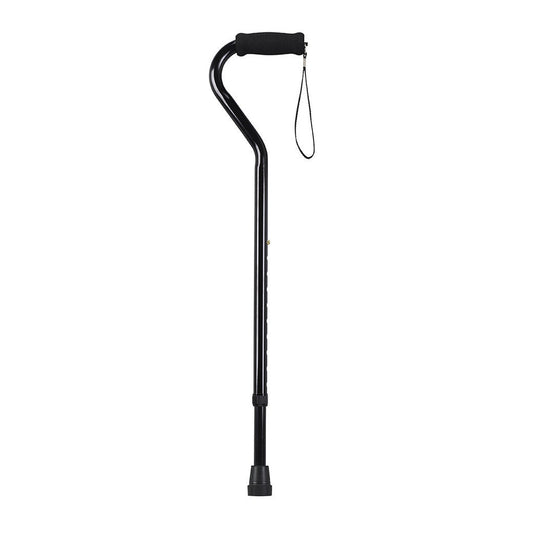 Drive Medical Foam Grip Offset Handle Walking Cane, Black