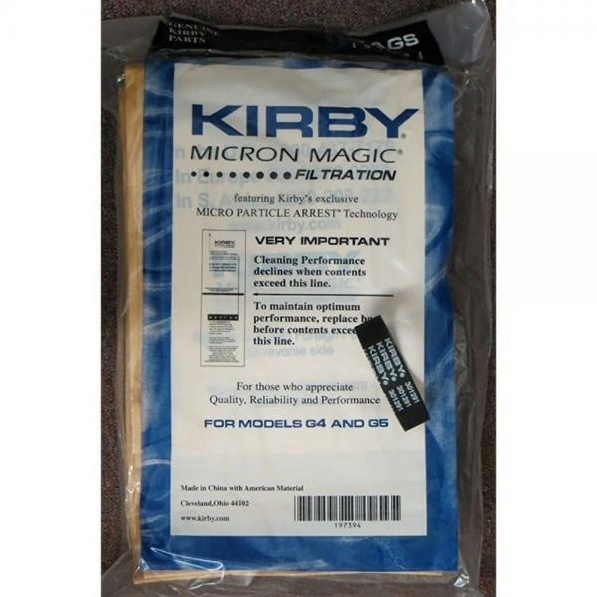 9 Kirby Sentria Micron Magic G3-6 G4 G5 Vacuum Bags 197394 + 1 kirby belt 301291