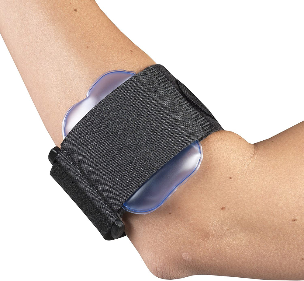 Tennis Elbow Strap Wiith Pad, Black, Regular