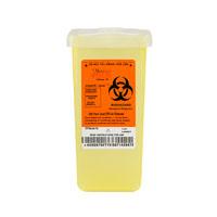 Stackable Sharps Containers Small, Yellow, Horizontal Drop Lid, 1qt, 3.5inw X 7inh X 3.5ind - Ea/1