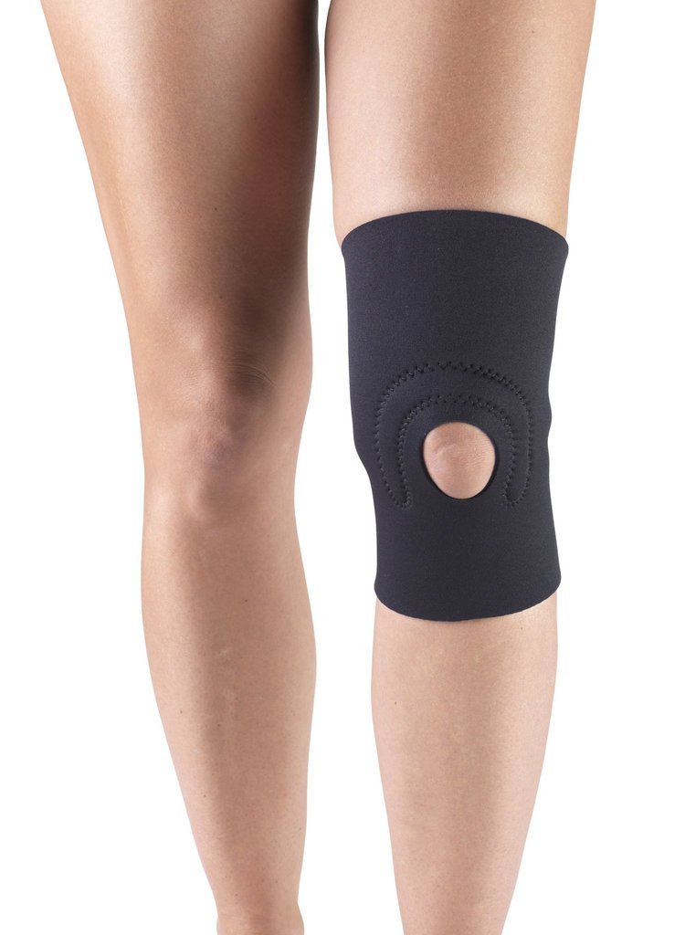 Ea/1 Knee Support/Open Patella Pad, Black, X-Large 16-17"