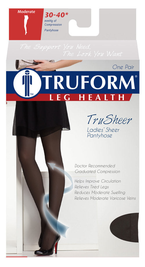 Pr/1  Trusheer Support 30-40Mm Pantyhose Black