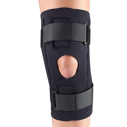 Ea/1 Champion Maximum Neoprene Stabilizer Wrap W/ Hinged Bars Lg (15 -16") Black Opens Flat Reversible