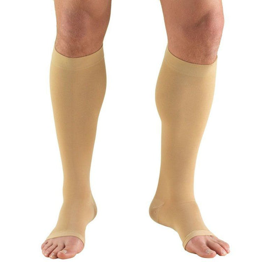 Pr/1 Truform Classic Medical 20-30Mmhg Below The Knee Open-Toe Leg Wear S (11-14") Soft Top  Beige