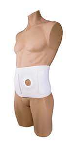 Binder 6" Ostomy W/ Pad, 2" Hole White X-Large - Ea/1