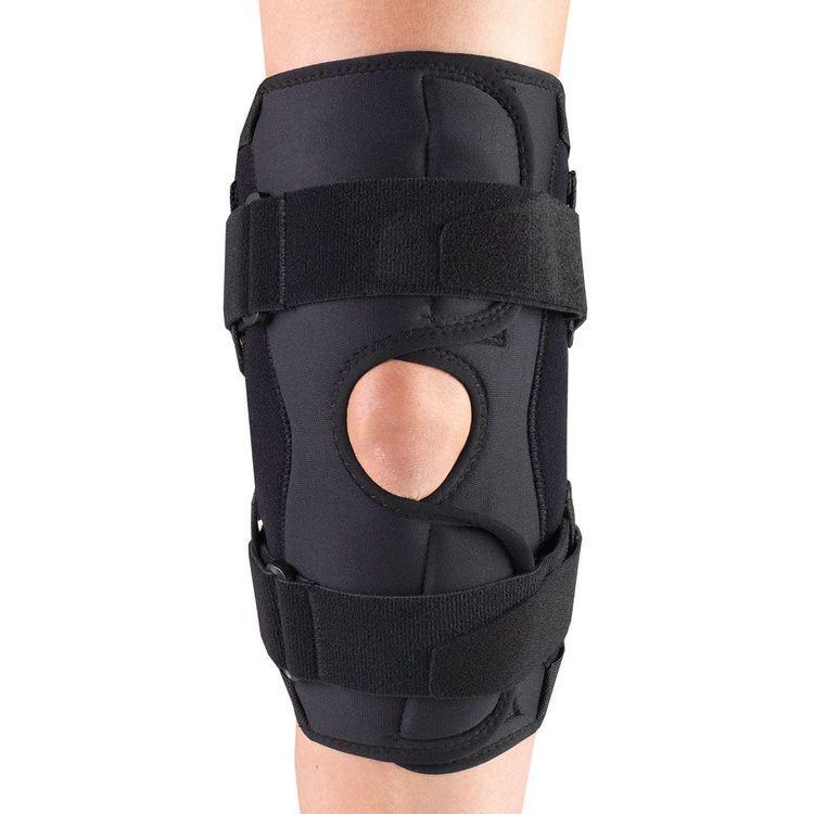 Ea/1 Otc Maximum Knee Stabilizer Wrap W/ Hinged Bars  Black  L (18-20") Latex-Free