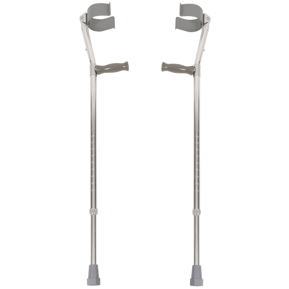 Pr/1 Pcp Forearm Crutches Standard 5'2"-6'2" Push-Button Adjust At Legs & Cuff 250Lbs