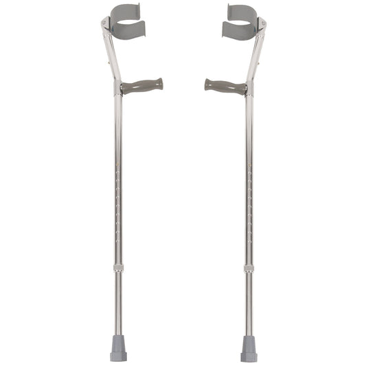 Pr/1 Pcp Forearm Crutches Standard 5'2"-6'2" Push-Button Adjust At Legs & Cuff 250Lbs