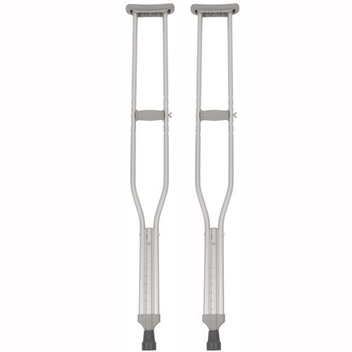 Pr/1 Push -Button Crutches ,Including Tips Handgrip,Underarm Pads-Junior 4'6"-5'2"