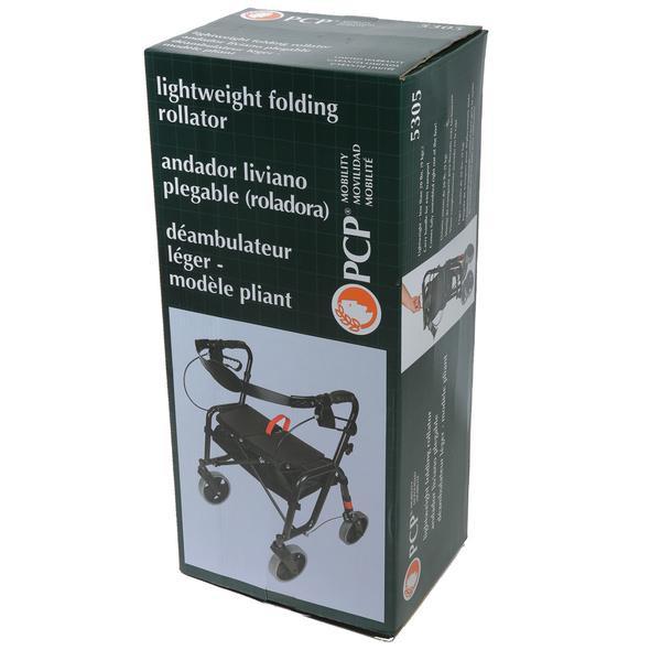 Ea/1 Lightweight Rollator ,Black,8" Wheels With Nylon Carrying Bag