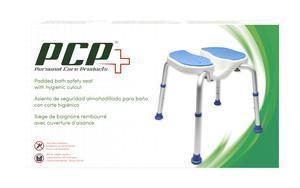 Ea/1 Adjustable Padded Bath Safety Seat With Hygienic Cutout