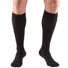 Pr/1 Truform Medical Leg Wear 30-40Mmhg Below-Knee Soft-Top Compression Socks, Closed-Toe, Black, Medium (13 1/2 - 16")