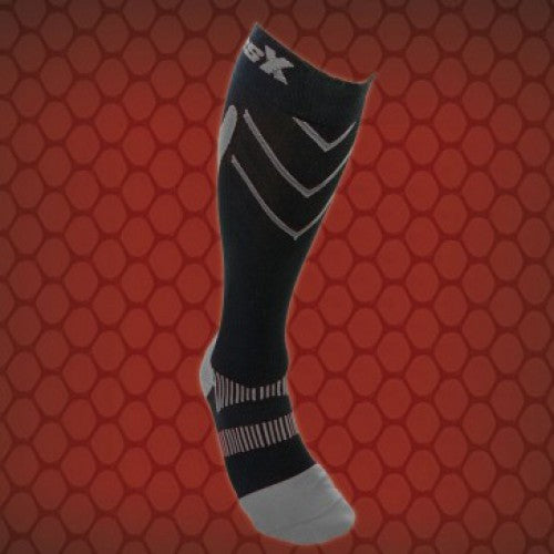 Pr/1 Champion Csx Sport Socks (11-13.5In) 15-20Mm Silver/Black